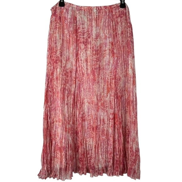 Ruby Rd. Petite Pretty & Pink Broomstick Punch Colored Skirt Size 14P - Picture 2 of 9